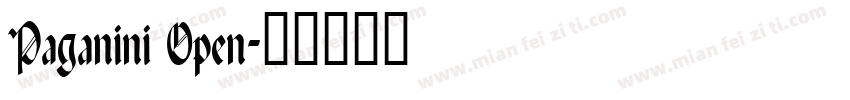 Paganini Open字体转换
